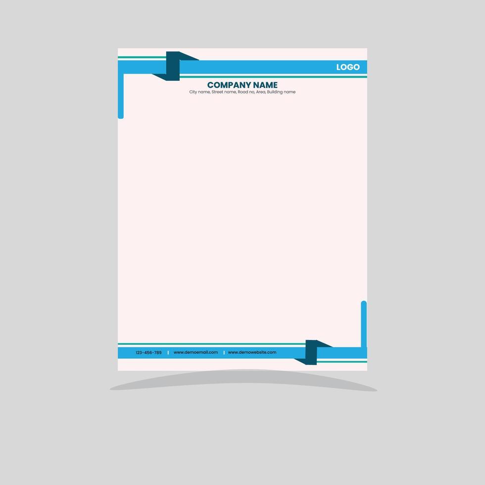 MINIMAL LETTERHEAD DESIGN TEMPLATE vector