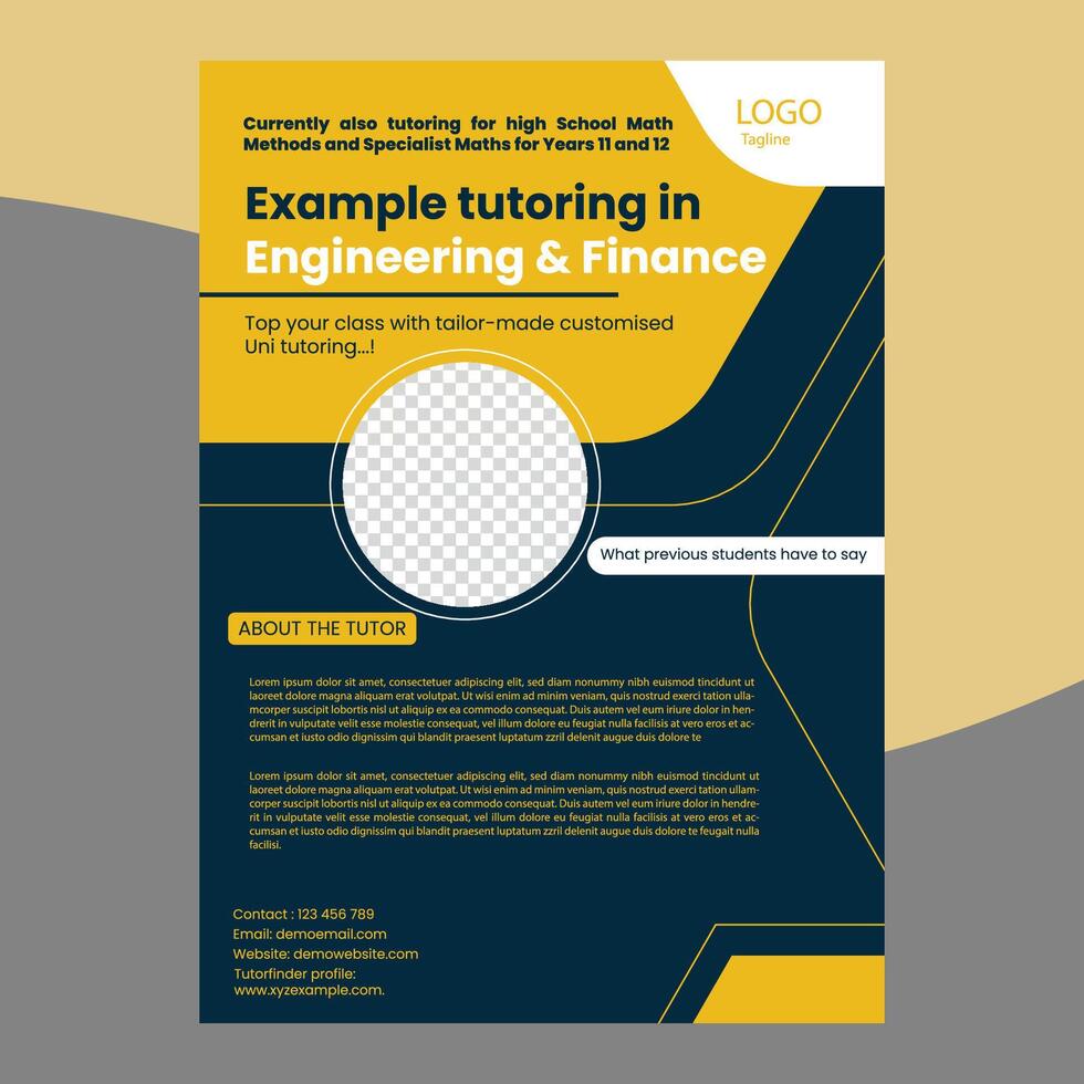 flyer design template for advertising vector