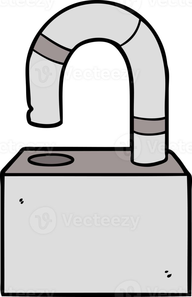 cartoon padlock drawing png
