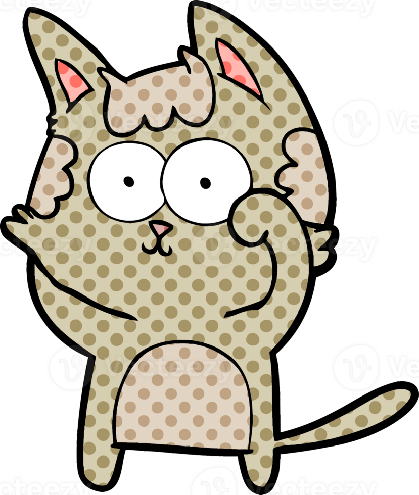 happy cartoon cat drawing png
