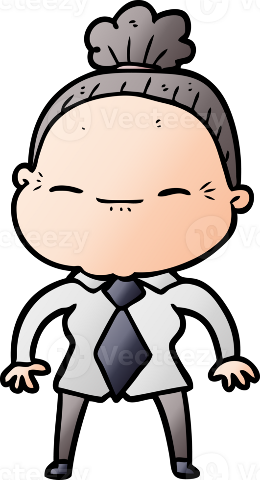 cartoon peaceful old woman drawing png