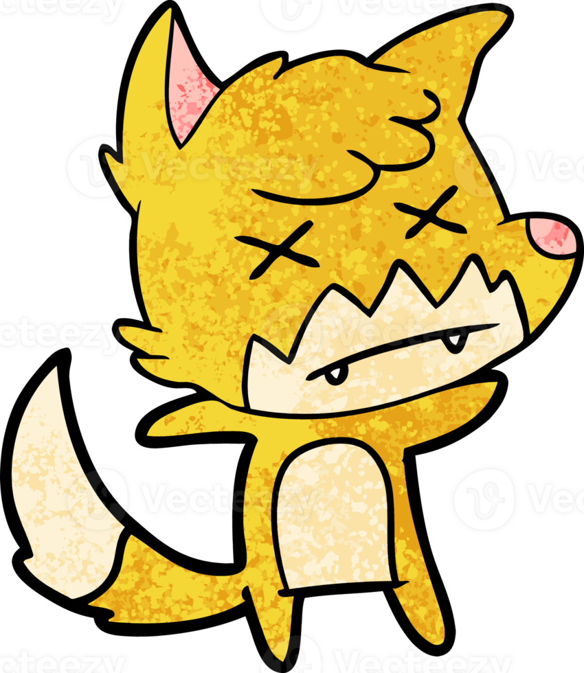 cartoon dead fox drawing png