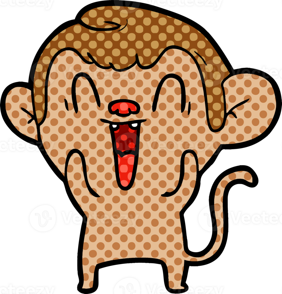 cartoon laughing monkey drawing png