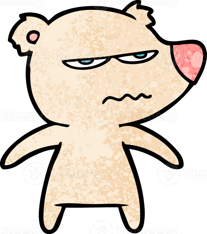 angry bear cartoon drawing png