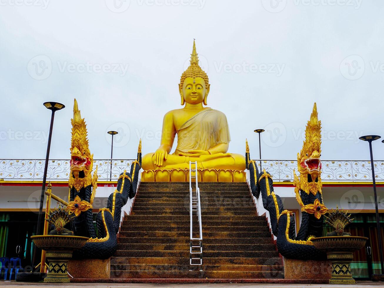 The big buddha statue at Wat Sawangwaree, Bueng Khong Long District, Bueng Kan Province, Thailand. photo