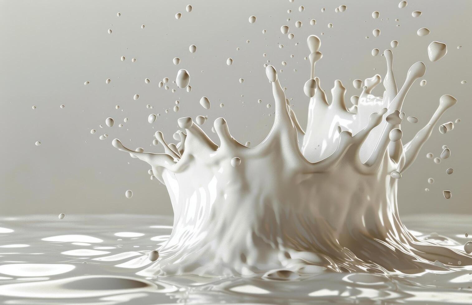 White Liquid Splashing in Slow Motion photo
