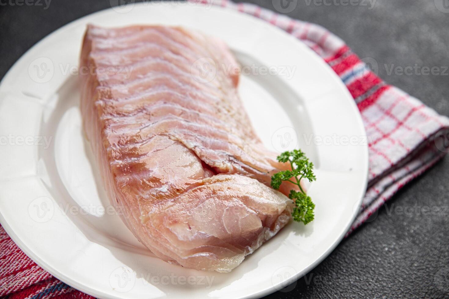 tilapia raw fish fillet seafood fresh appetizer meal food snack on the table copy space food photo