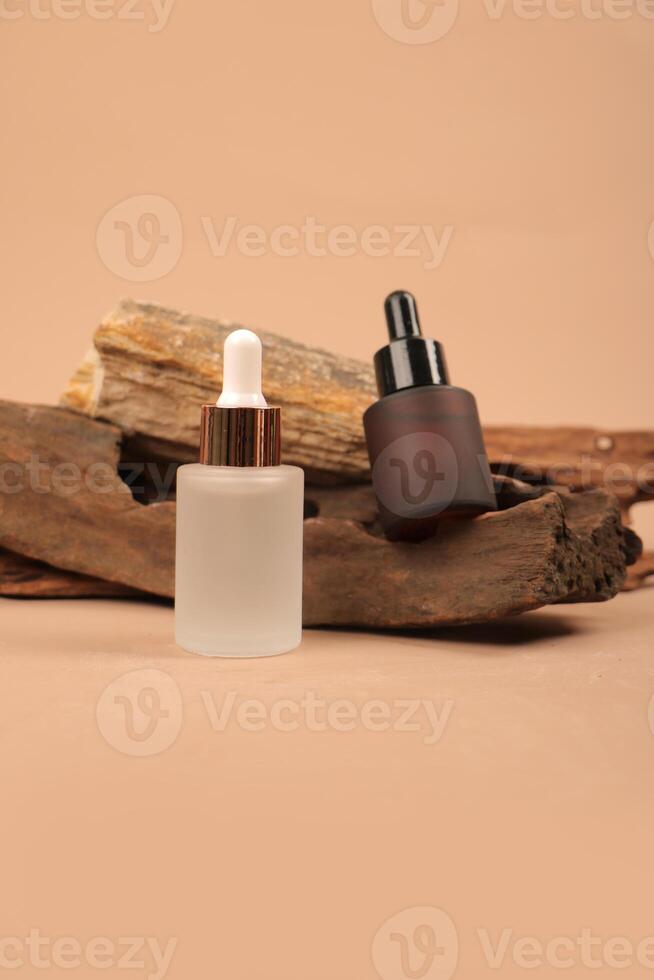 Frosted and Amber Dropper Bottles for Skincare and Essential Oils photo