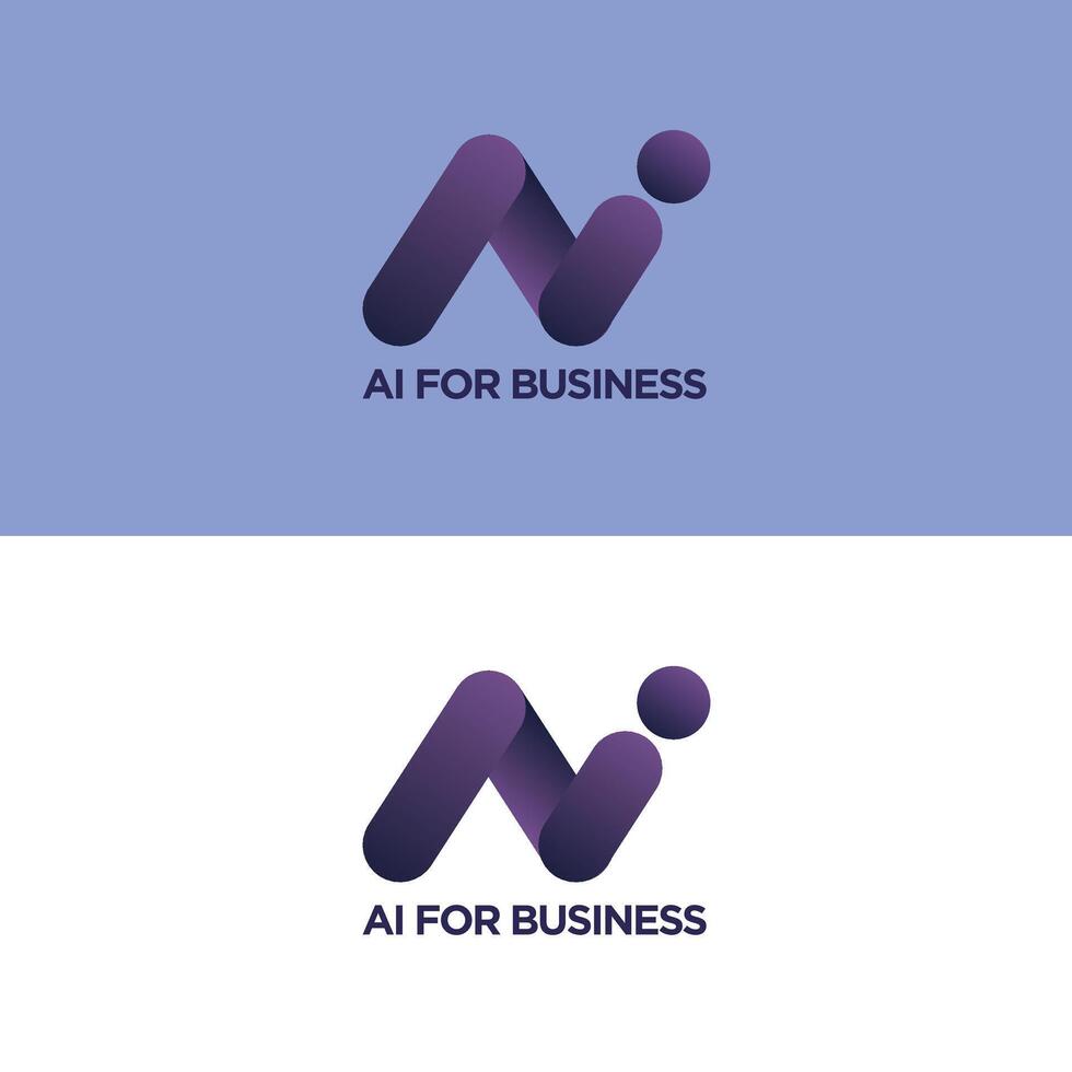 AI for Business creative logo design use for Business. vector