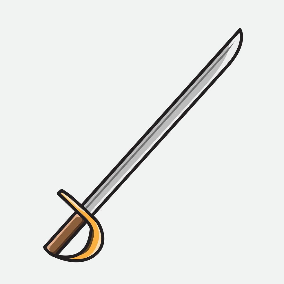 illustration Sword. design Sword. Sword Cartoon design illustration and icon for website, digital and print vector