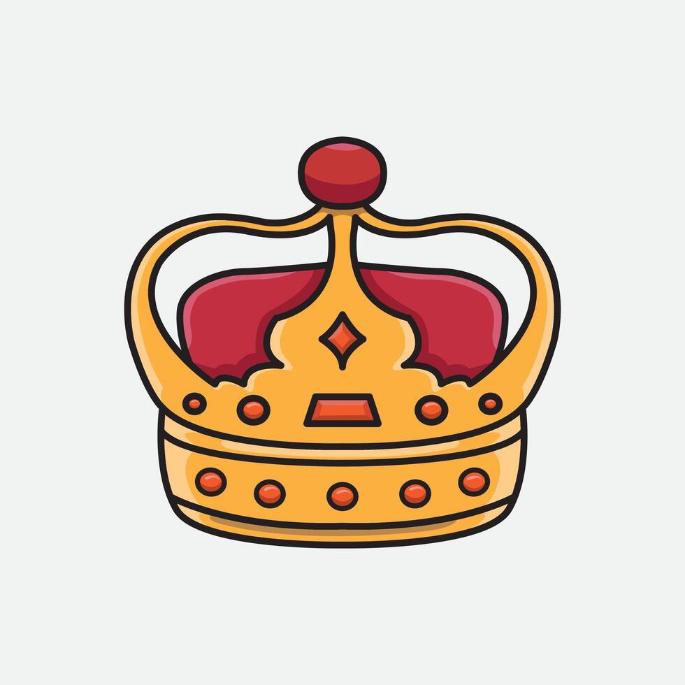 illustration Crown. design Crown. King and Queen Crown Cartoon design illustration and icon for website, digital and print vector