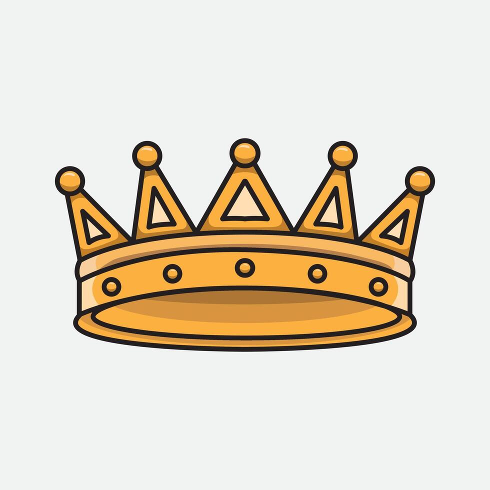 illustration Crown. design Crown. King and Queen Crown Cartoon design illustration and icon for website, digital and print vector