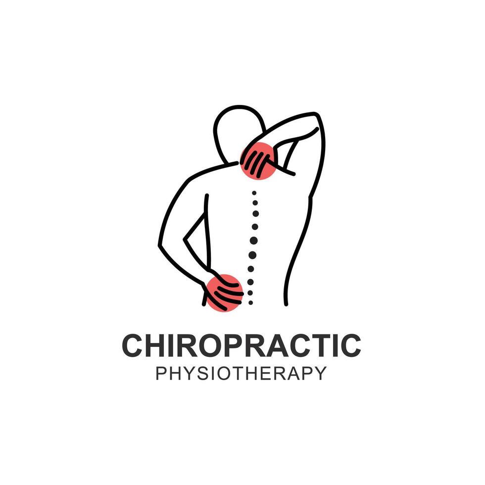 Chiropractic symbol icon design illustration template vector