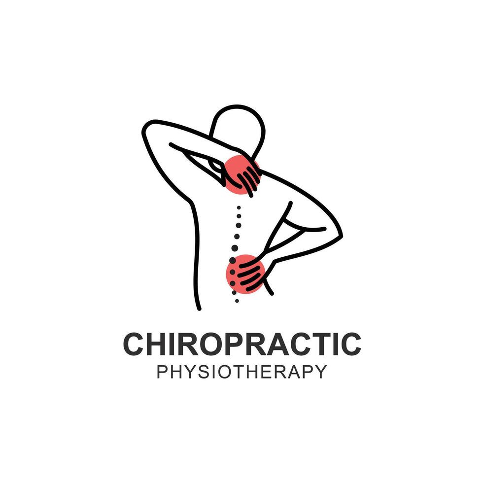 Chiropractic symbol icon design illustration template vector