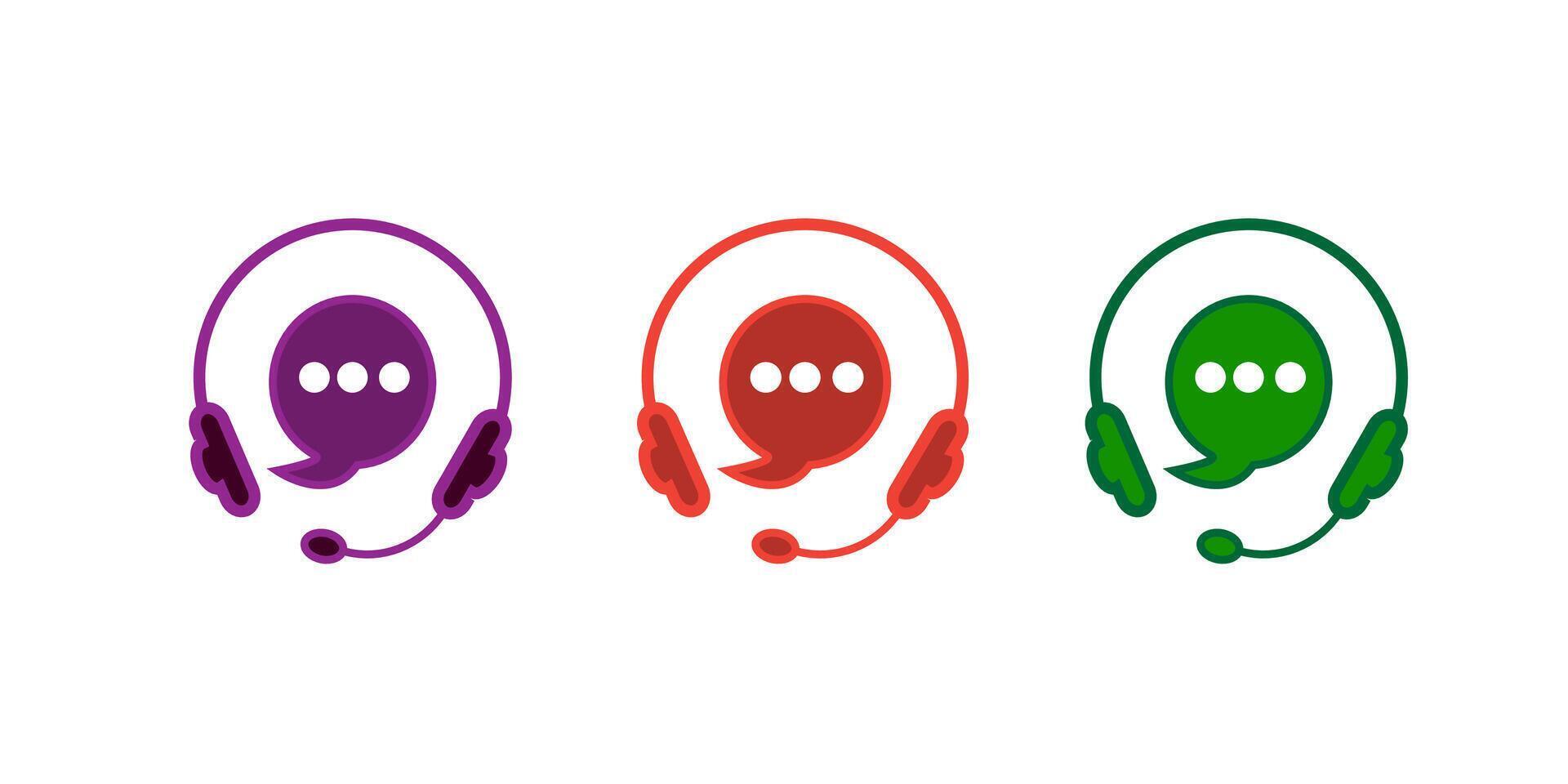 Headphones Logo can be used for company, icon, and others. backgroud white vector