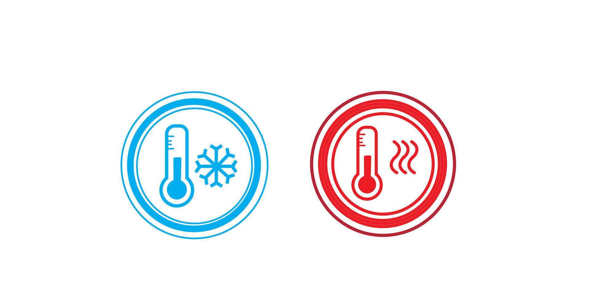two temperature hot and cold vector