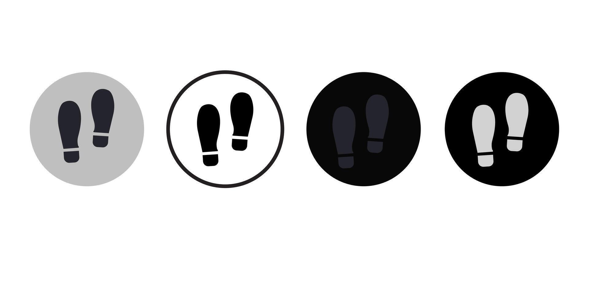 Shoe footprint icon. vector