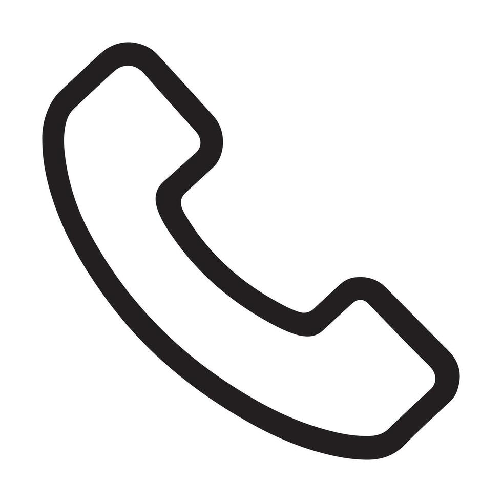 Telephone icon silhouette vector