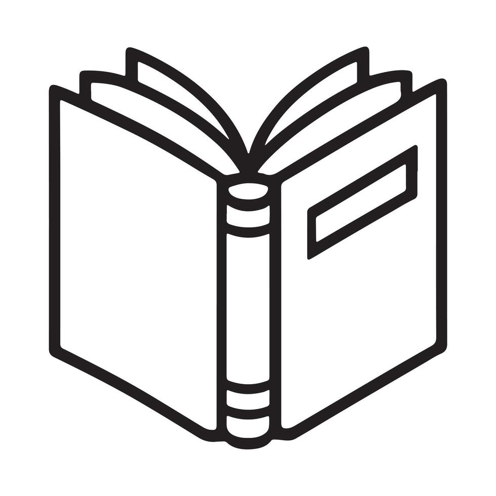 Open book icon silhouette vector