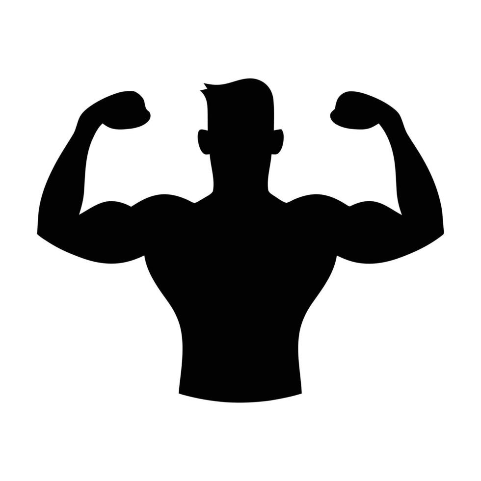 Gym logo icon silhouette vector
