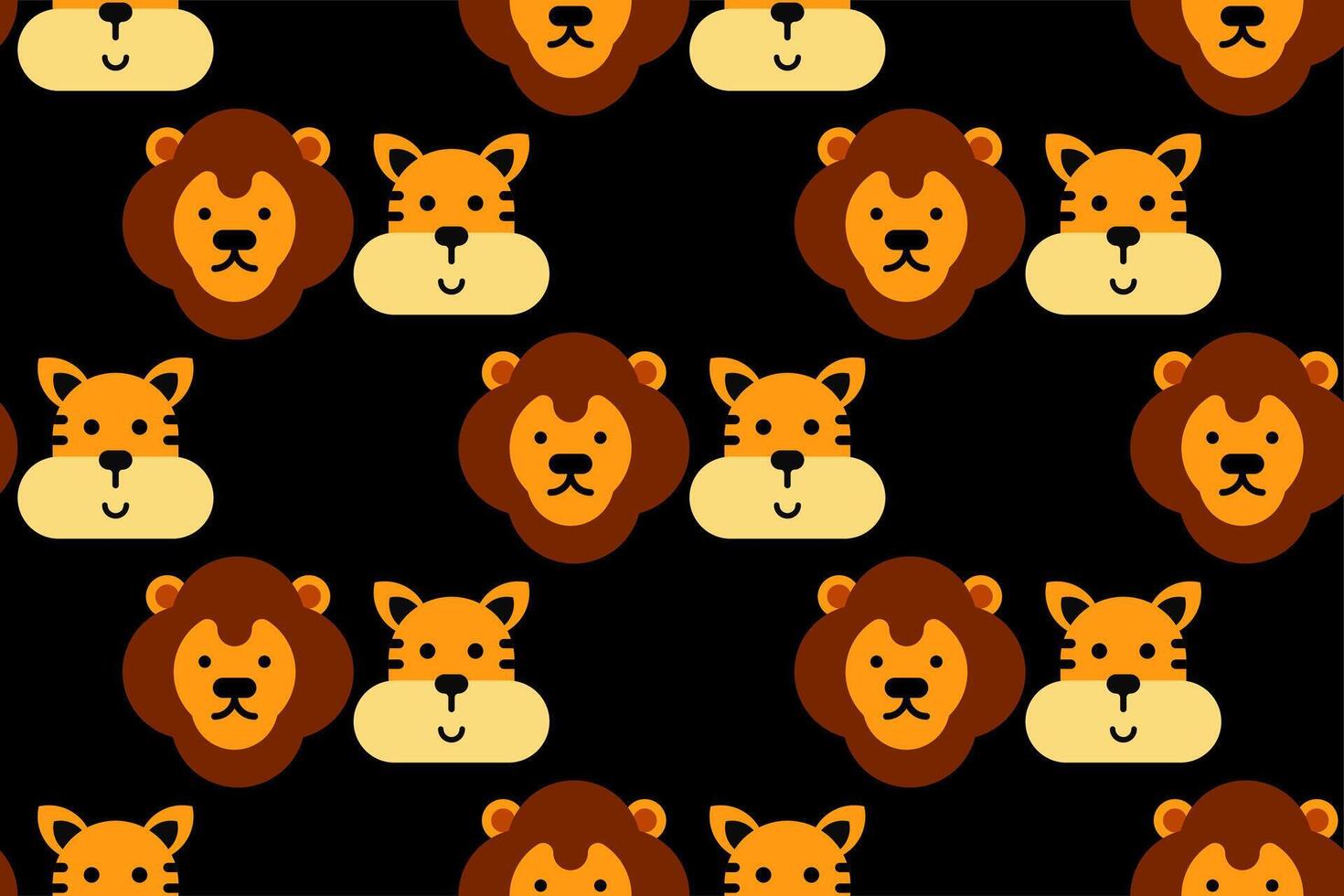 Cute animal wrapping paper seamless pattern background vector