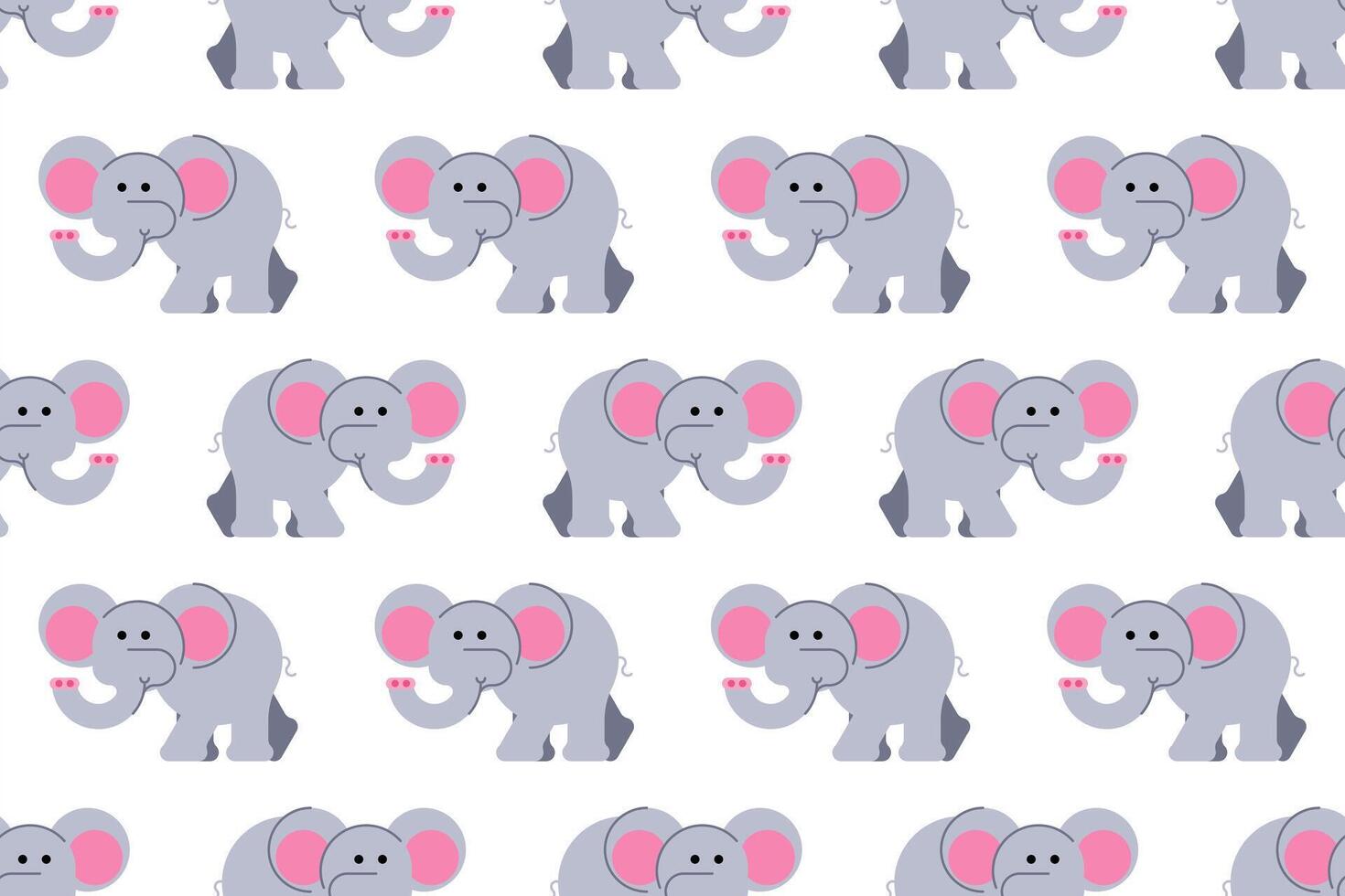 Cute animal wrapping paper seamless pattern background vector