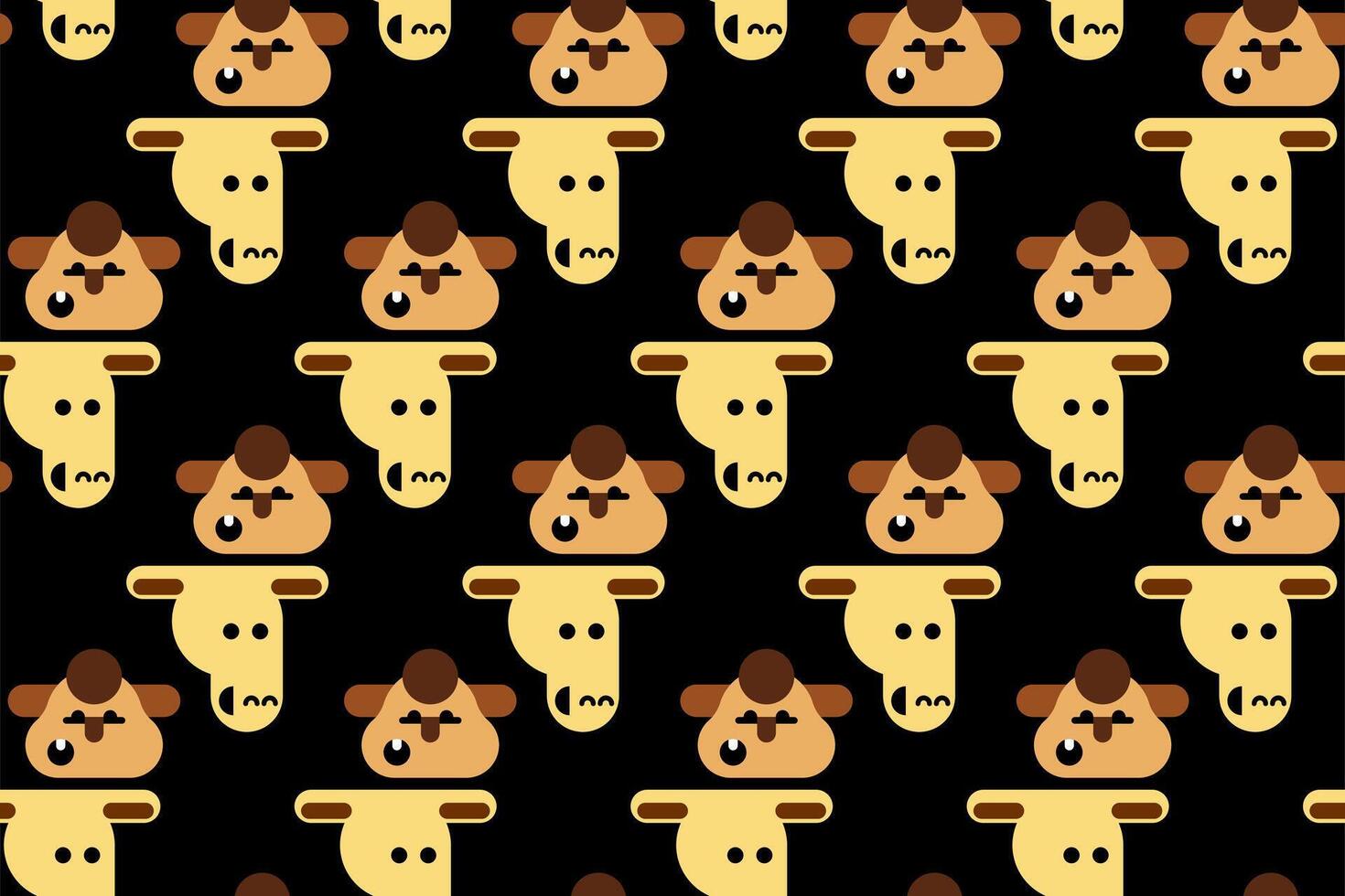 Cute animal wrapping paper seamless pattern background vector