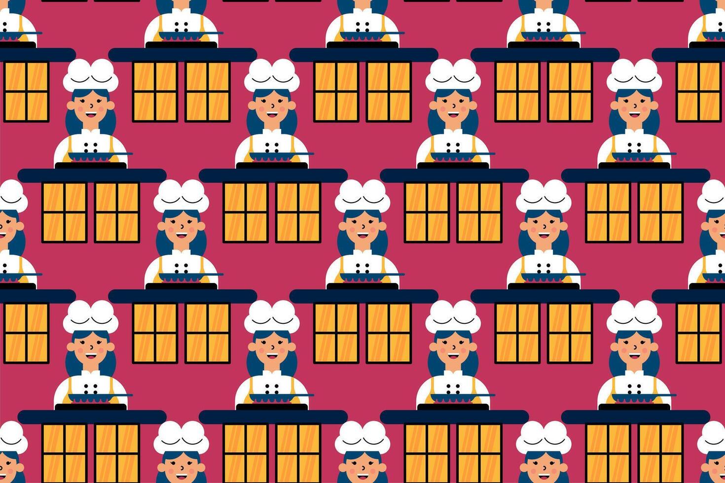 People seamless pattern background illustration vector