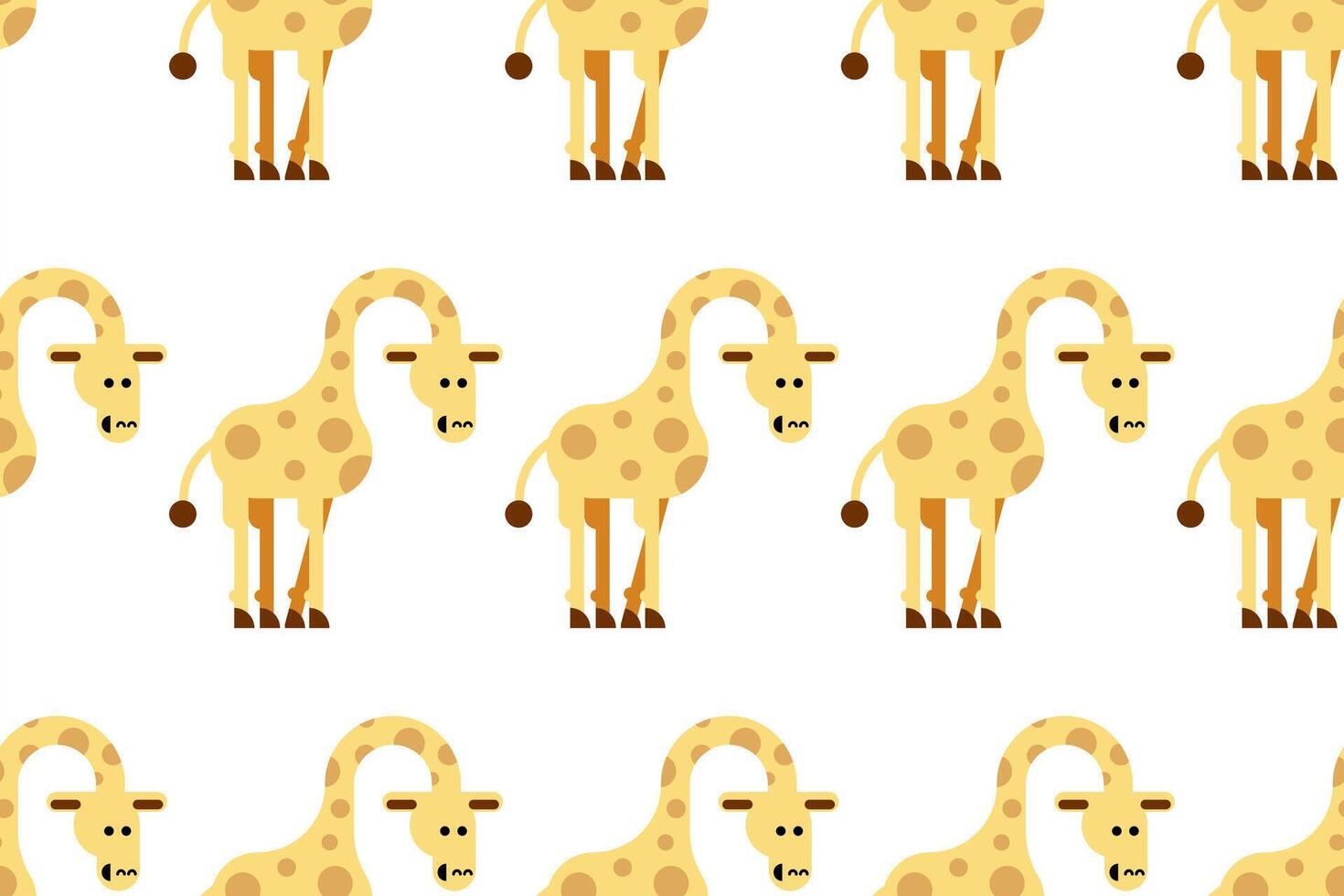 Cute animal wrapping paper seamless pattern background vector
