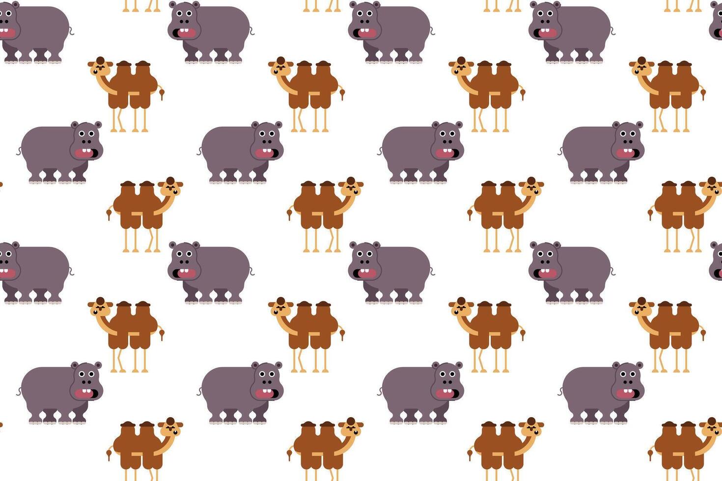 Cute animal wrapping paper seamless pattern background vector