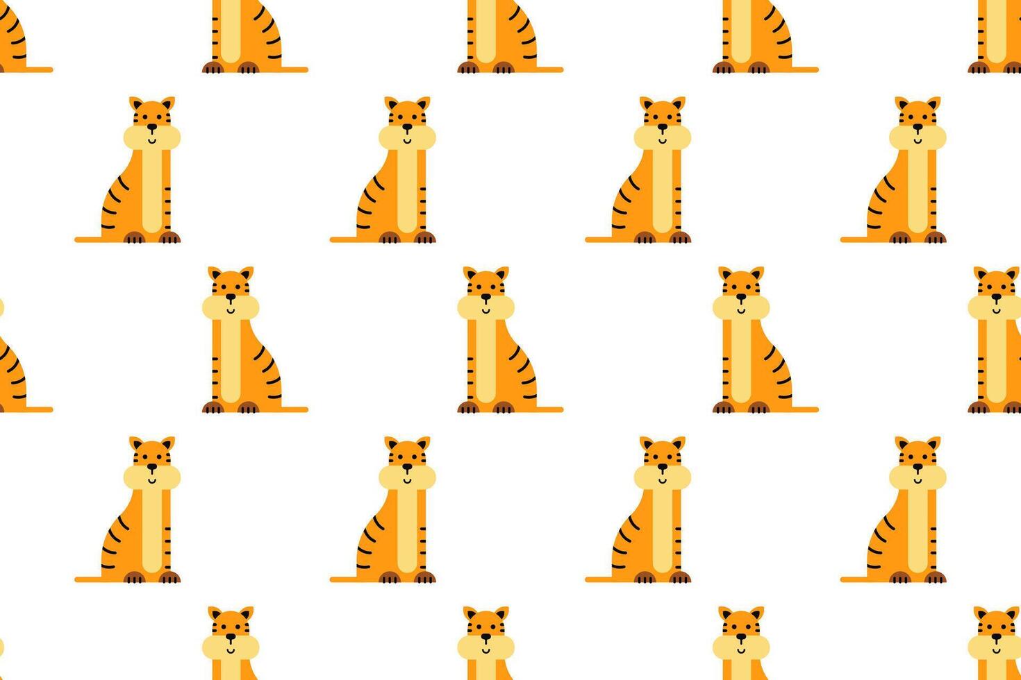 Cute animal wrapping paper seamless pattern background vector
