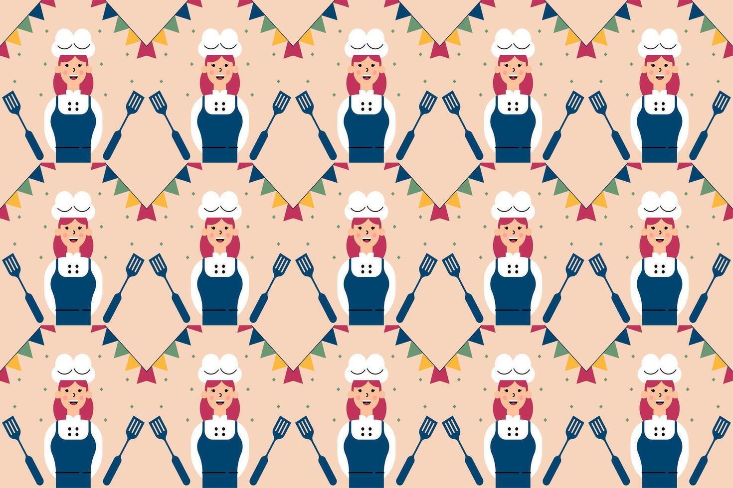 People seamless pattern background illustration vector