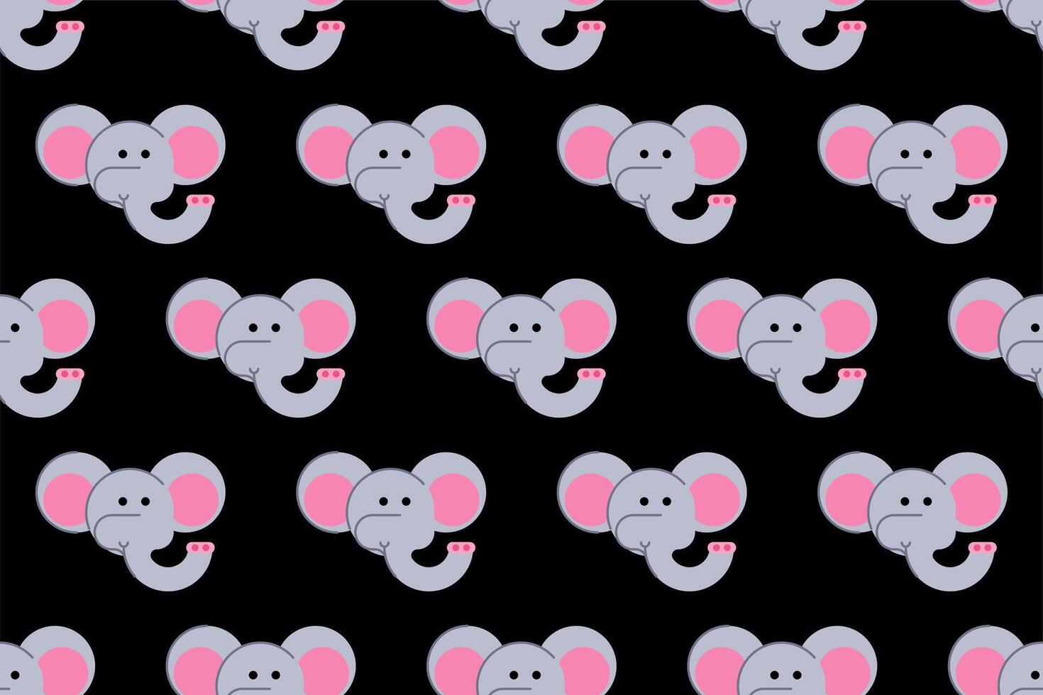 Cute animal wrapping paper seamless pattern background vector