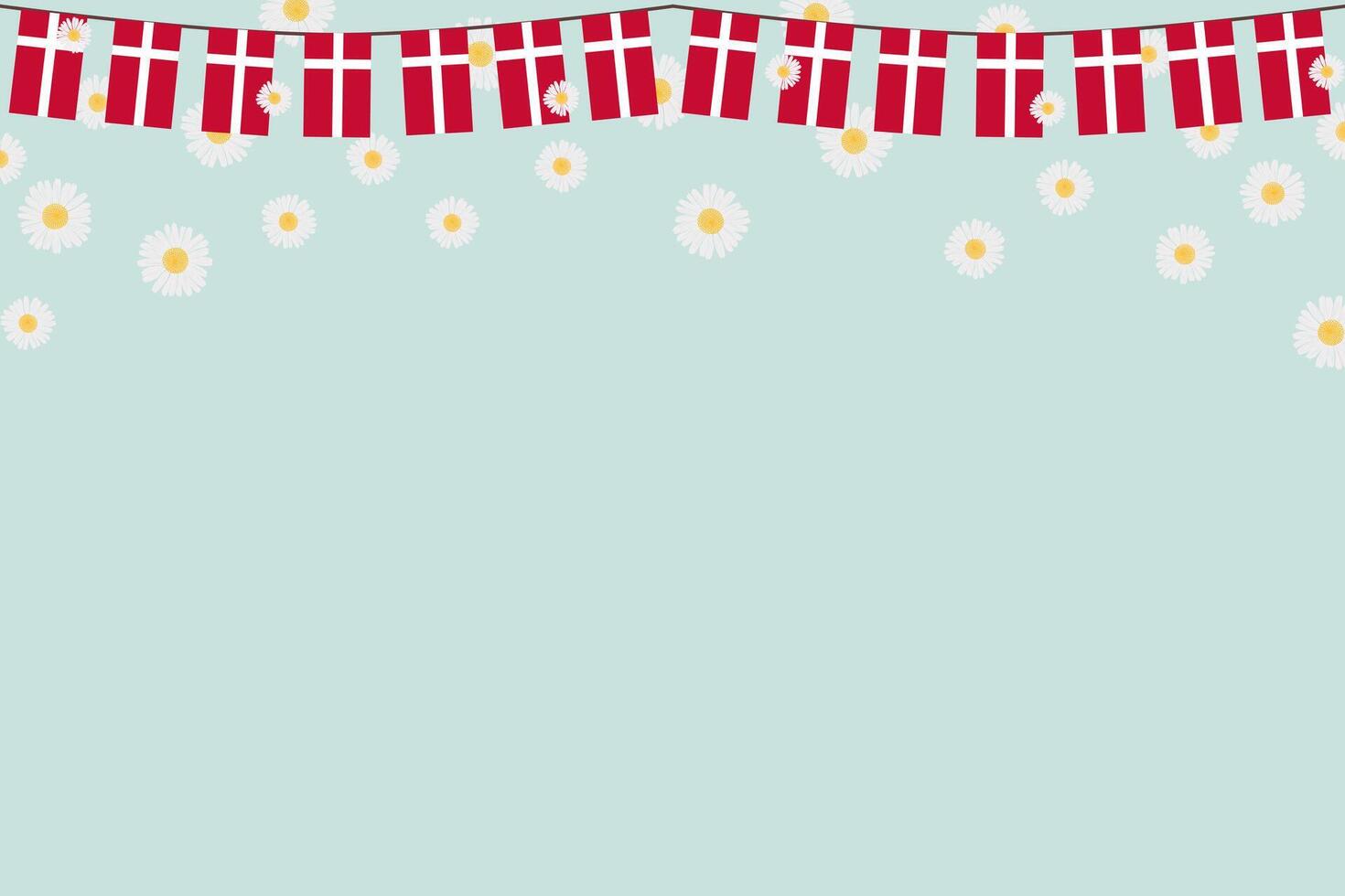 Flag of Denmark background waving flag illustration frame for coronation decoration ceremony vector
