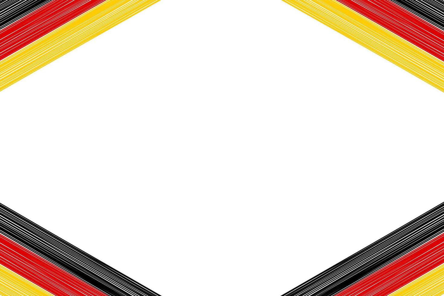 German flag background bunting confetti frame border with copy space. vector