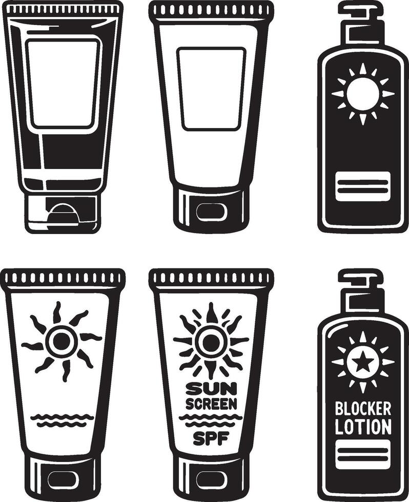 Sunscreen Cream Illustration. vector