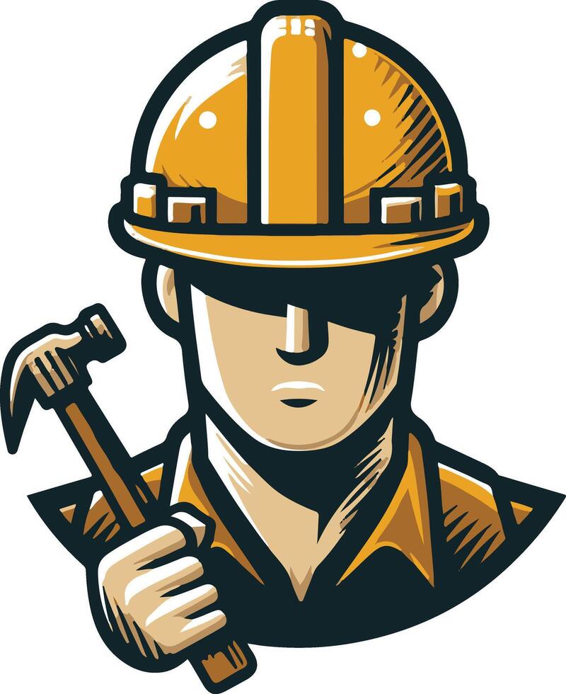 a fist holding a hammer and a ribbon labour day vector