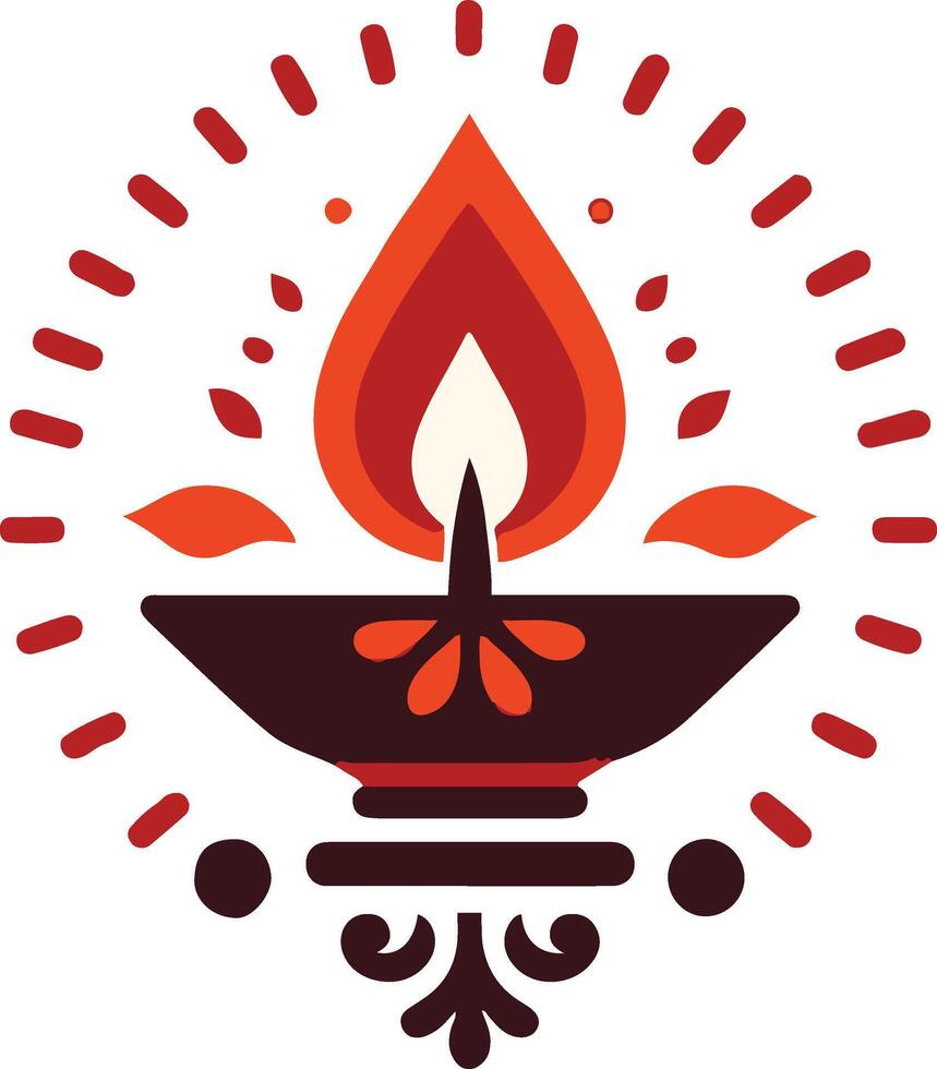 diwali silhouette art vector