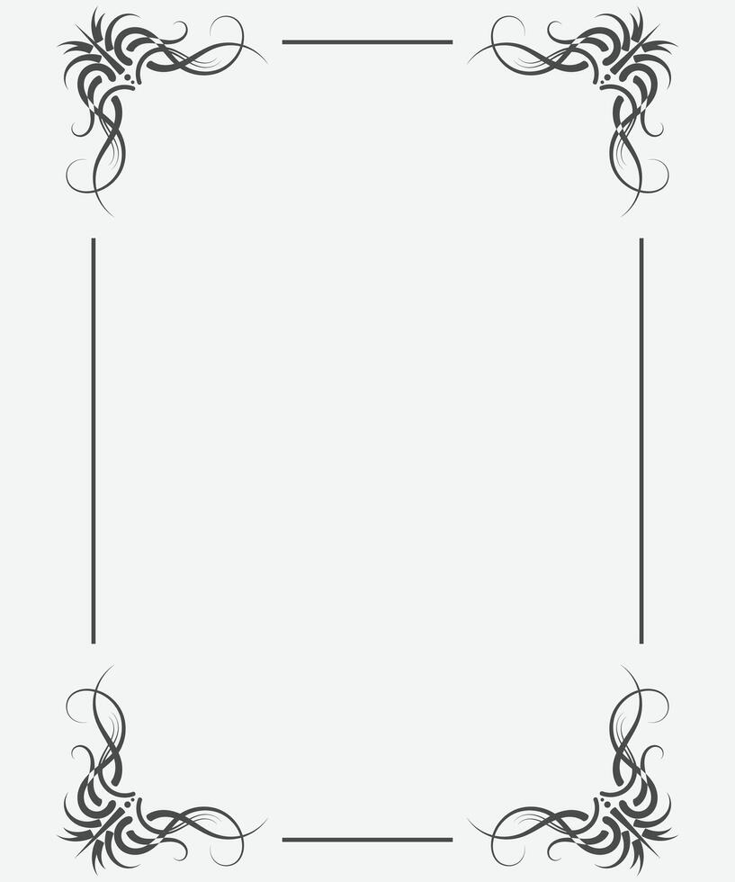 frame of calligraphic ornamental border vector
