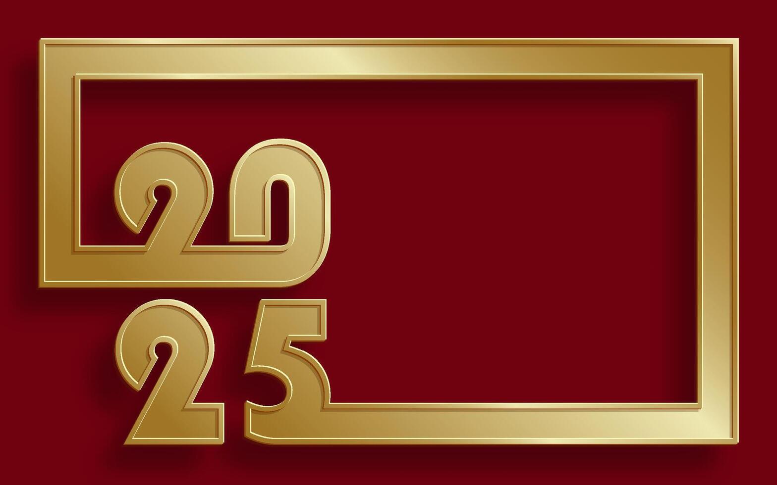 Happy New Year 2025, festive pattern on color background vector