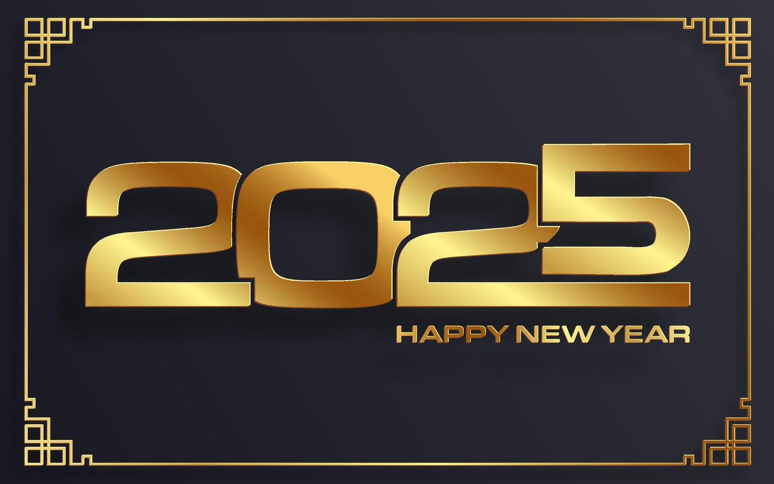 Happy New Year 2025, festive pattern on color background vector