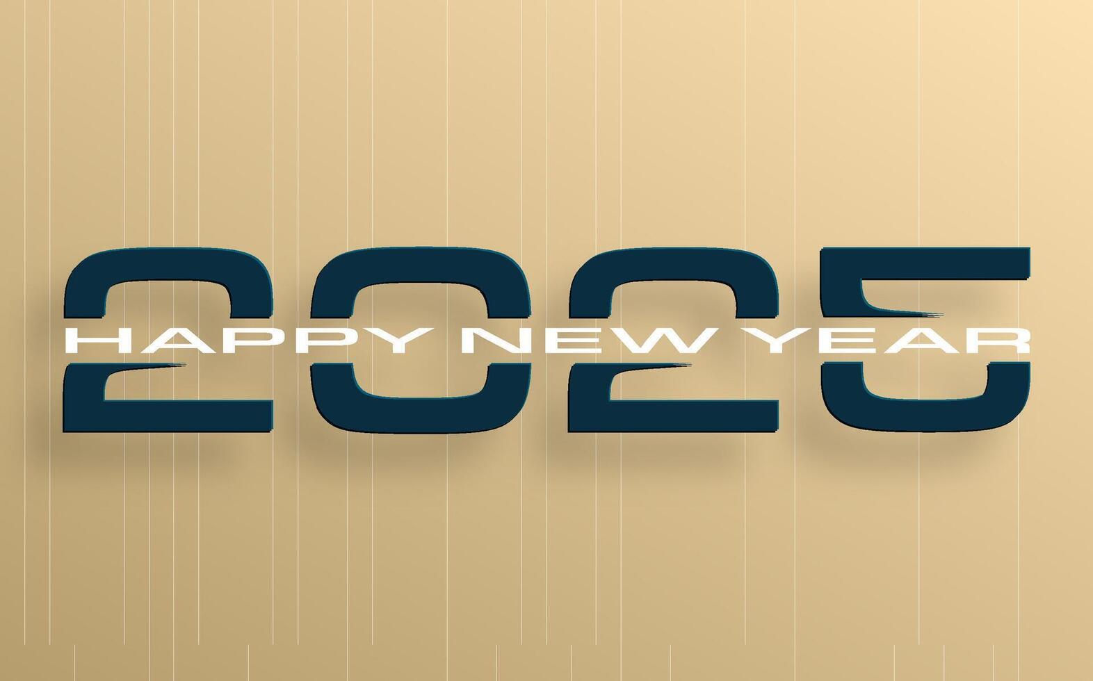 Happy New Year 2025, festive pattern on color background vector