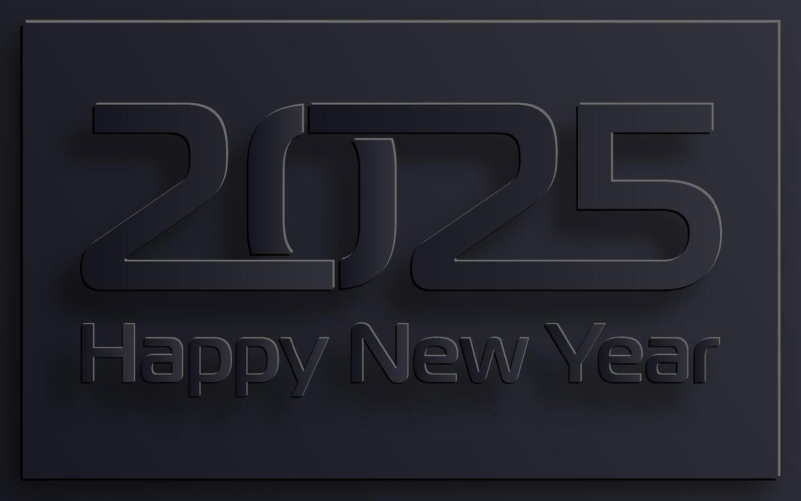 Happy New Year 2025, festive pattern on color background vector