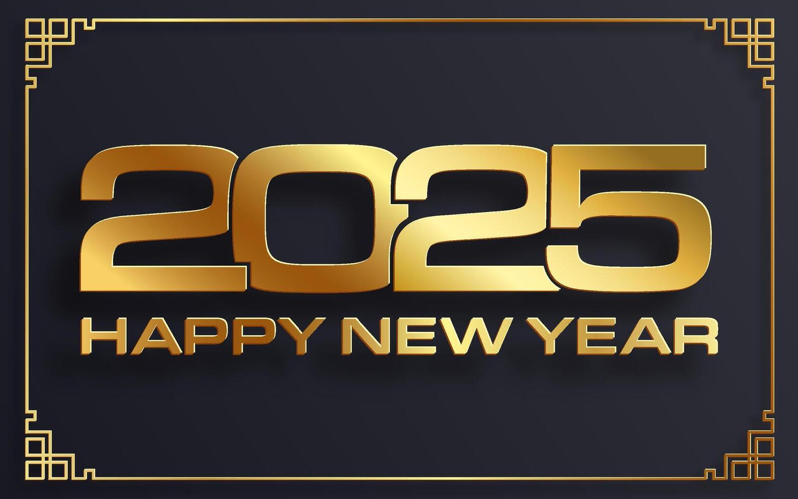 Happy New Year 2025, festive pattern on color background vector