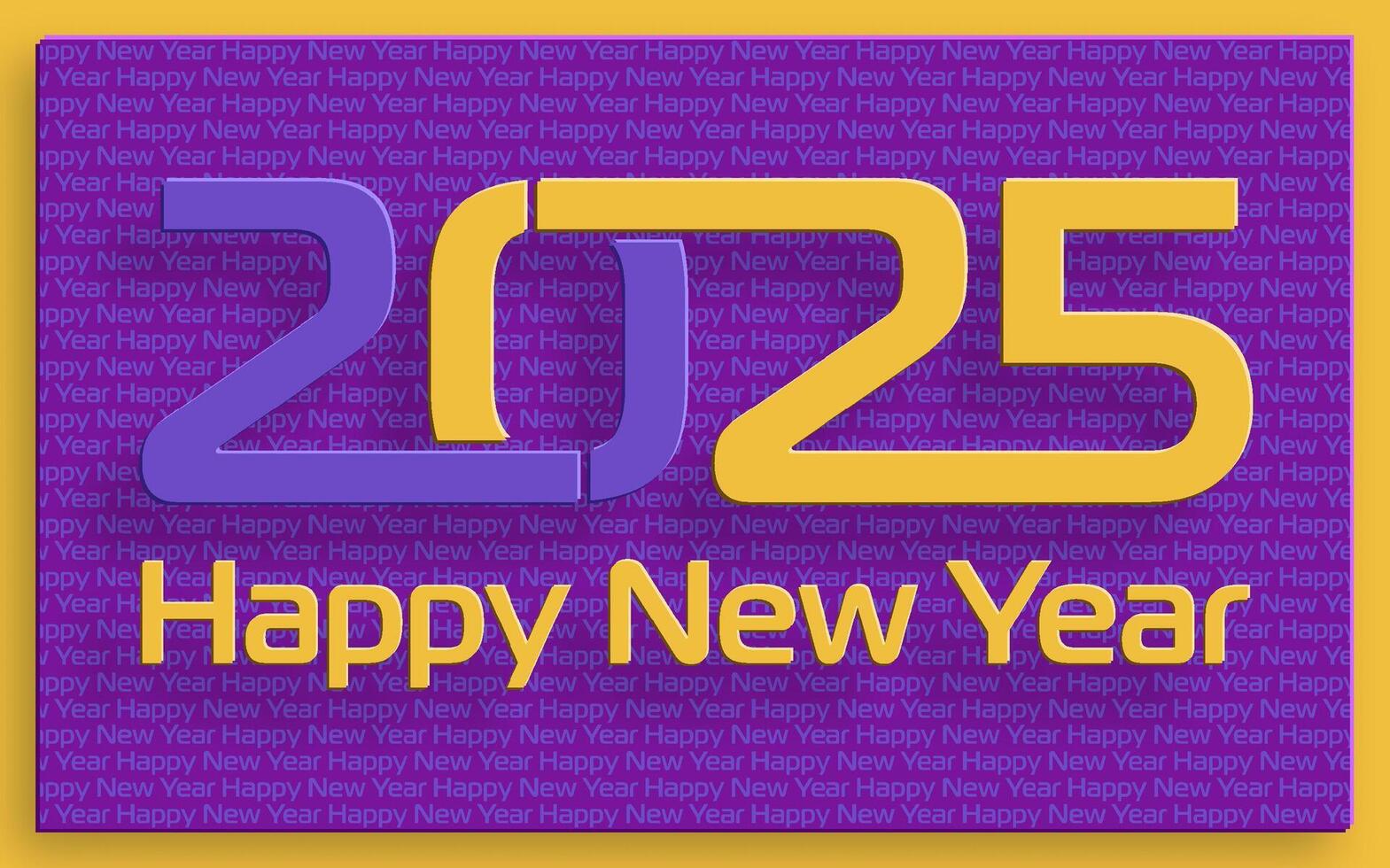 Happy New Year 2025, festive pattern on color background vector