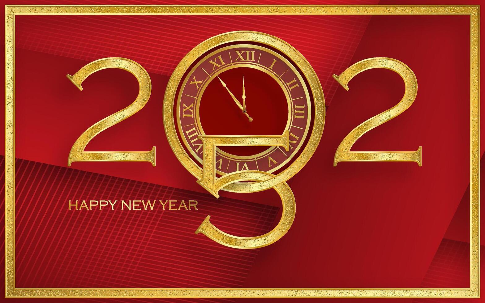 Happy New Year 2025, festive pattern on color background vector