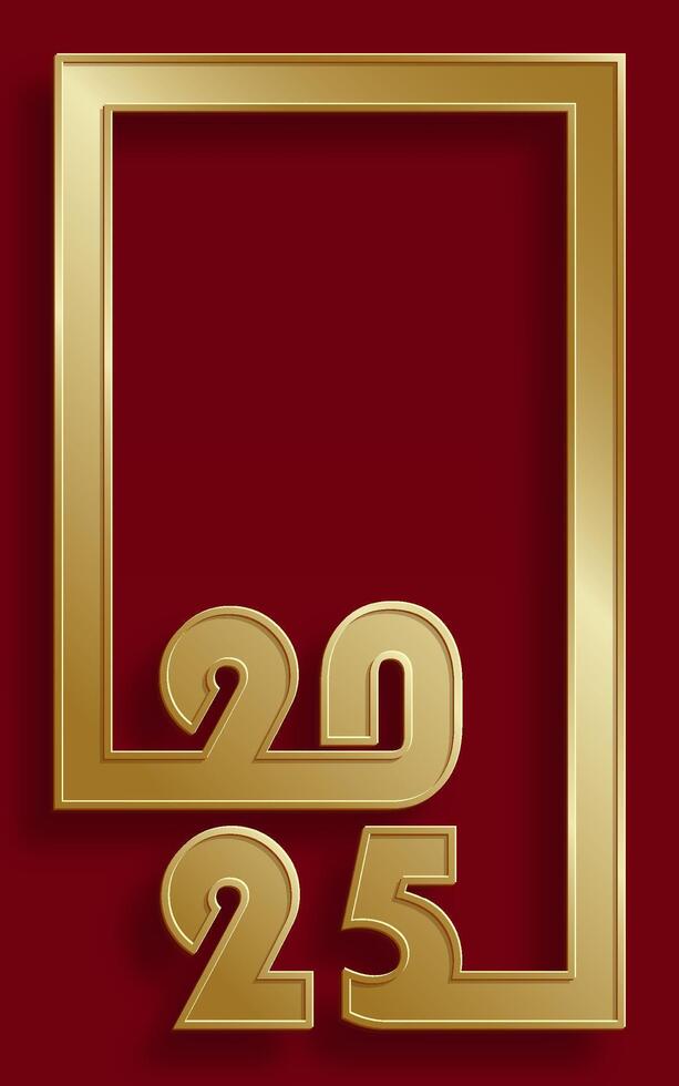 Happy New Year 2025, festive pattern on color background vector