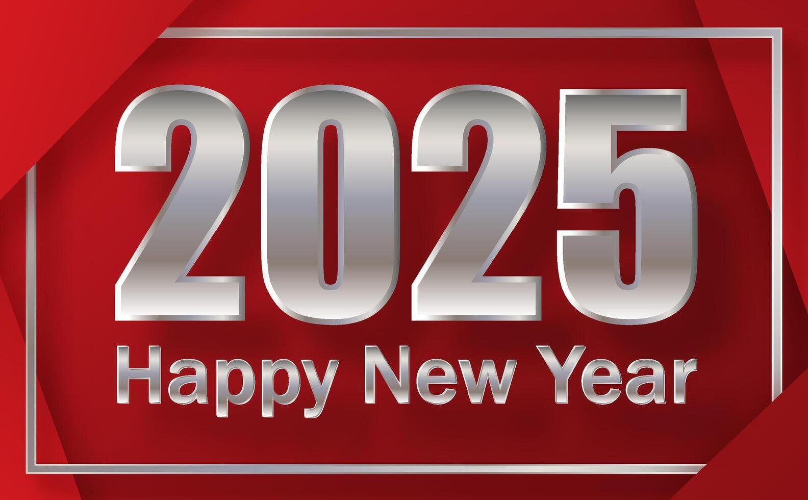 Happy New Year 2025, festive pattern on color background vector