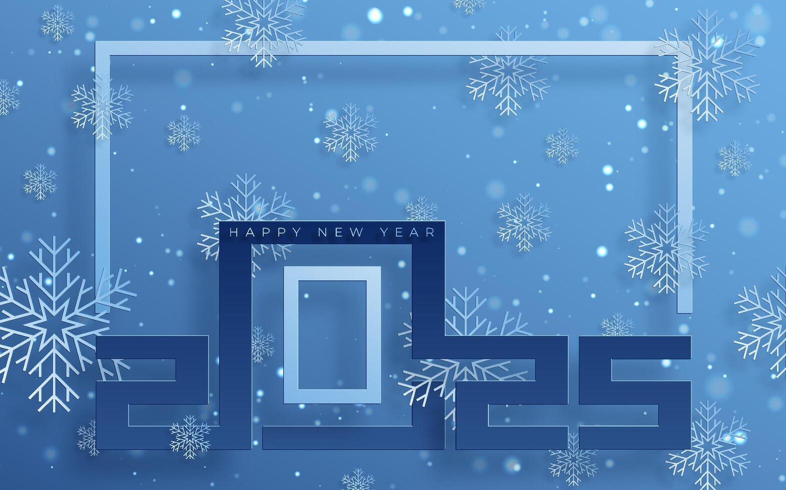 Happy New Year 2025, festive pattern on color background vector