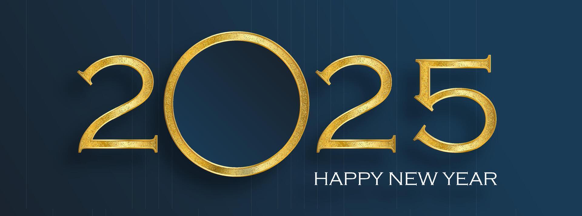 Happy New Year 2025, festive pattern on color background vector